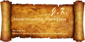 Jendrolovits Karolina névjegykártya